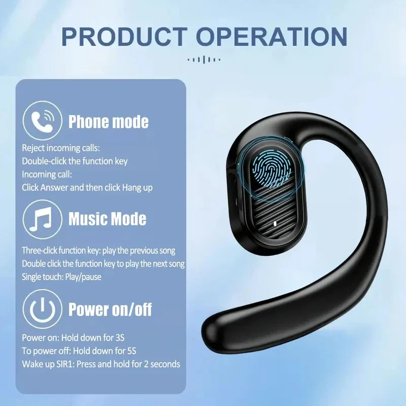 Bluetooth 5.4 Open Wireless Ea - Bluetooth Headset On Ear recension och pris