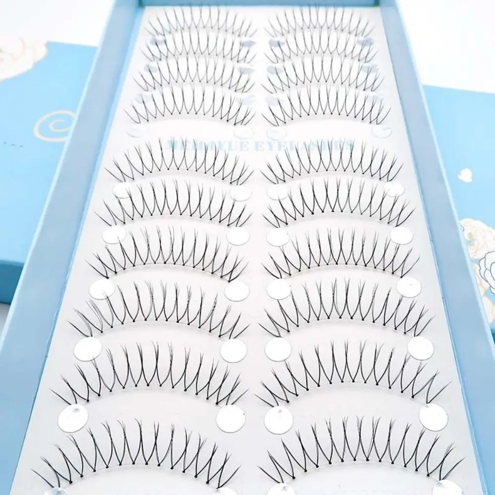 New Kpop Idol Style False Eyelashes U Shape Full Strip Eye Lashes Fluffy Volume Fake Eyelashes for Girls