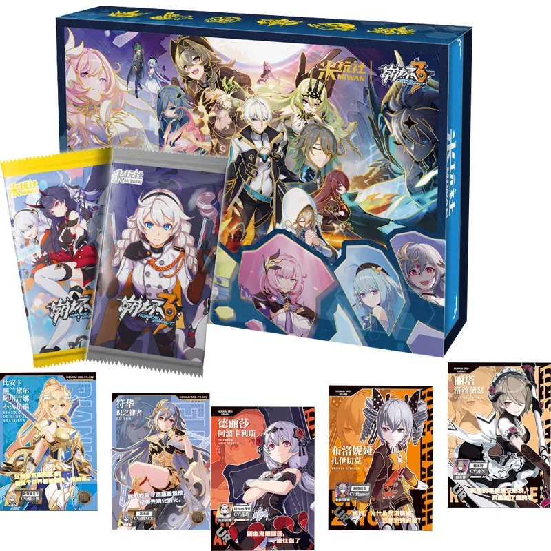 Honkai Impact 3 Original Peripheral Card Anime Peripheral Rare Cards Collection Family Party Game Toys Anime Festive Cool Gifts