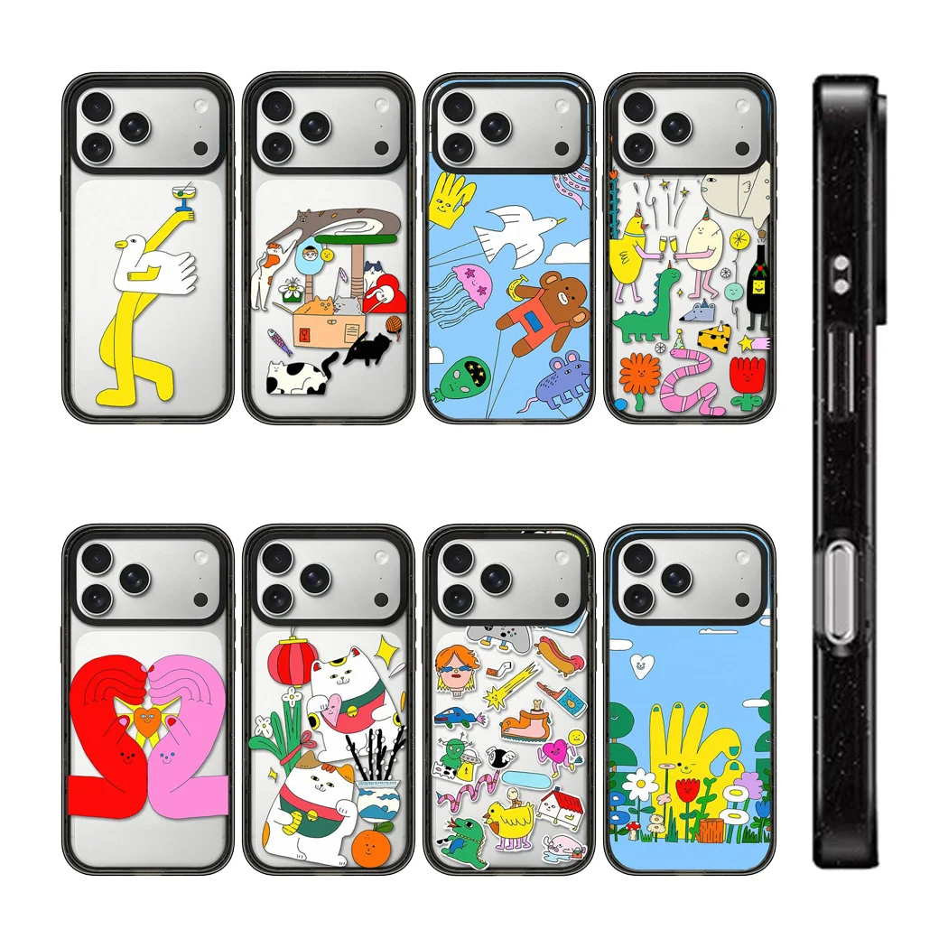 

Cartoon Kite Pattern Impact Acrylic Border Phone Cover for IPhone 14 15 16 17 Pro Max Case for IPhone 17Pro