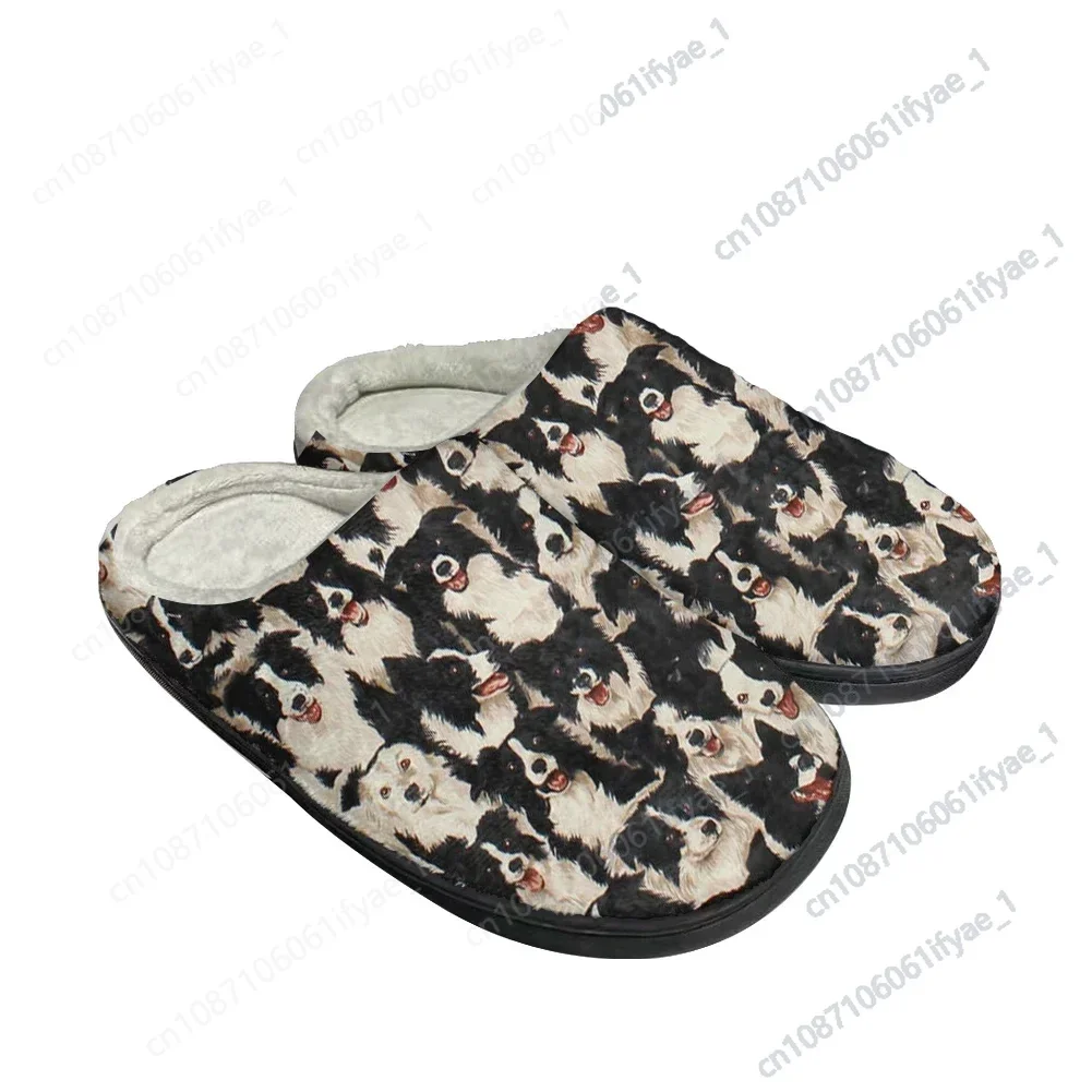 

Hot Border Collie Fashion Cotton Custom Slippers Mens Womens Sandals Plush Casual Keep Warm Shoes Thermal Comfortable Slipper