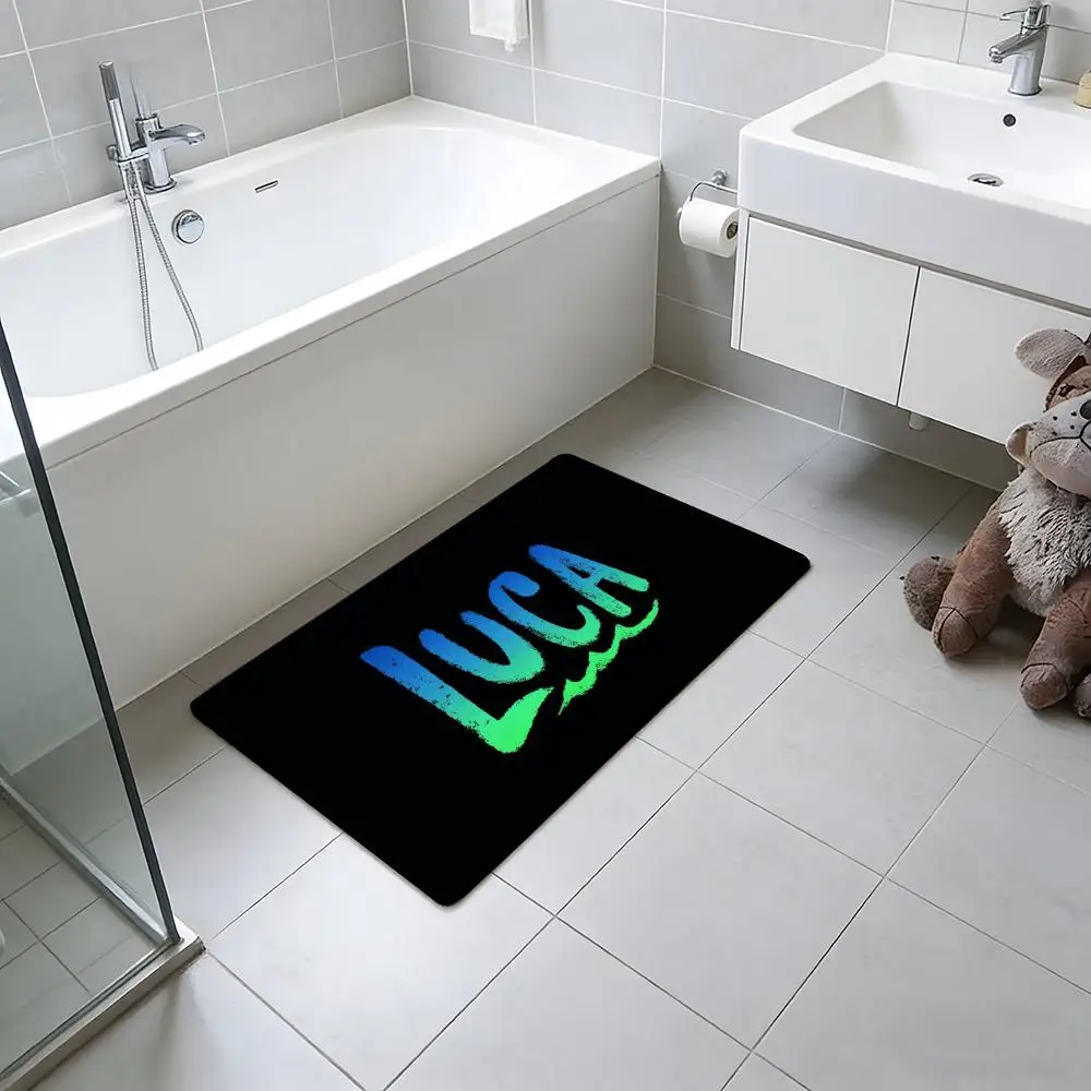 Hit Anime L-Luca Floor Mat Absorbent Floor Mat Non-Slip Entrance Rug for Bathrooms Restrooms and Toilets