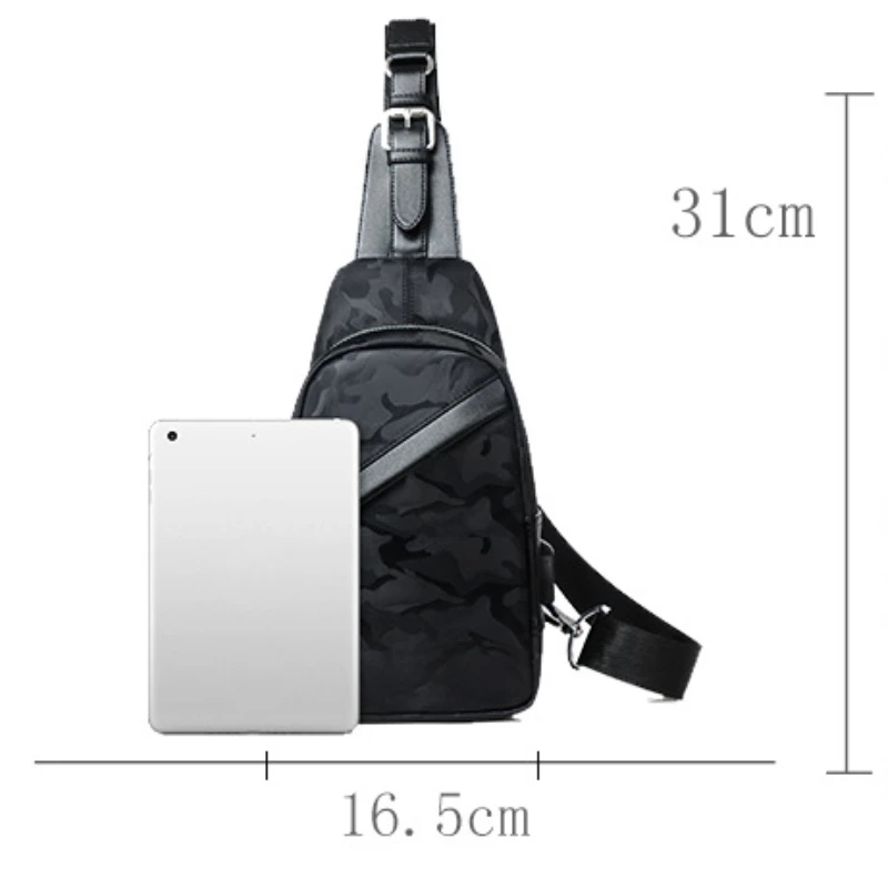 Sac de poitrine portable Chikage pour homme, sac à bandoulière simple et décontracté, tendance de la mode coréenne, personnalité initiée