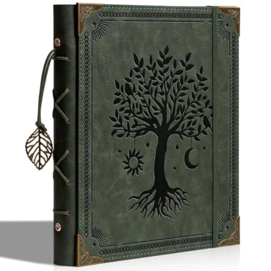 

Винтажный фотоальбом 4x6 из кожи, скрапбук-альбом с местом для записей, на 120 фотографий и 30 листов, DIY альбом для сохранения воспоминаний