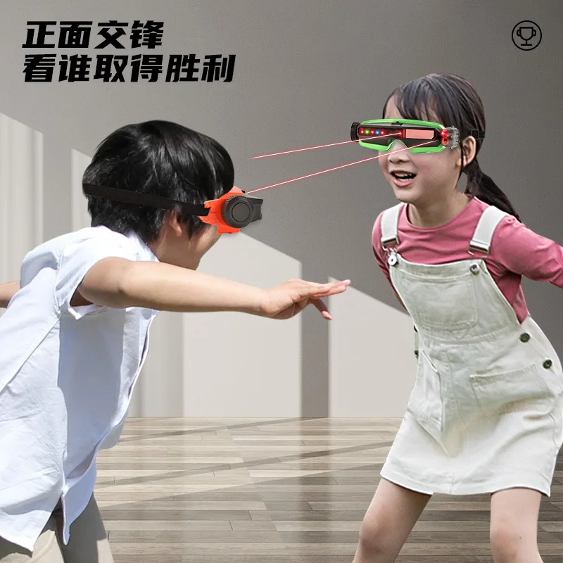 Interactive Battle Goggles Toy Kids Laser Tag Game Eyewear with LED Indicator & Fun Battle Experience Party Group Activity Toy