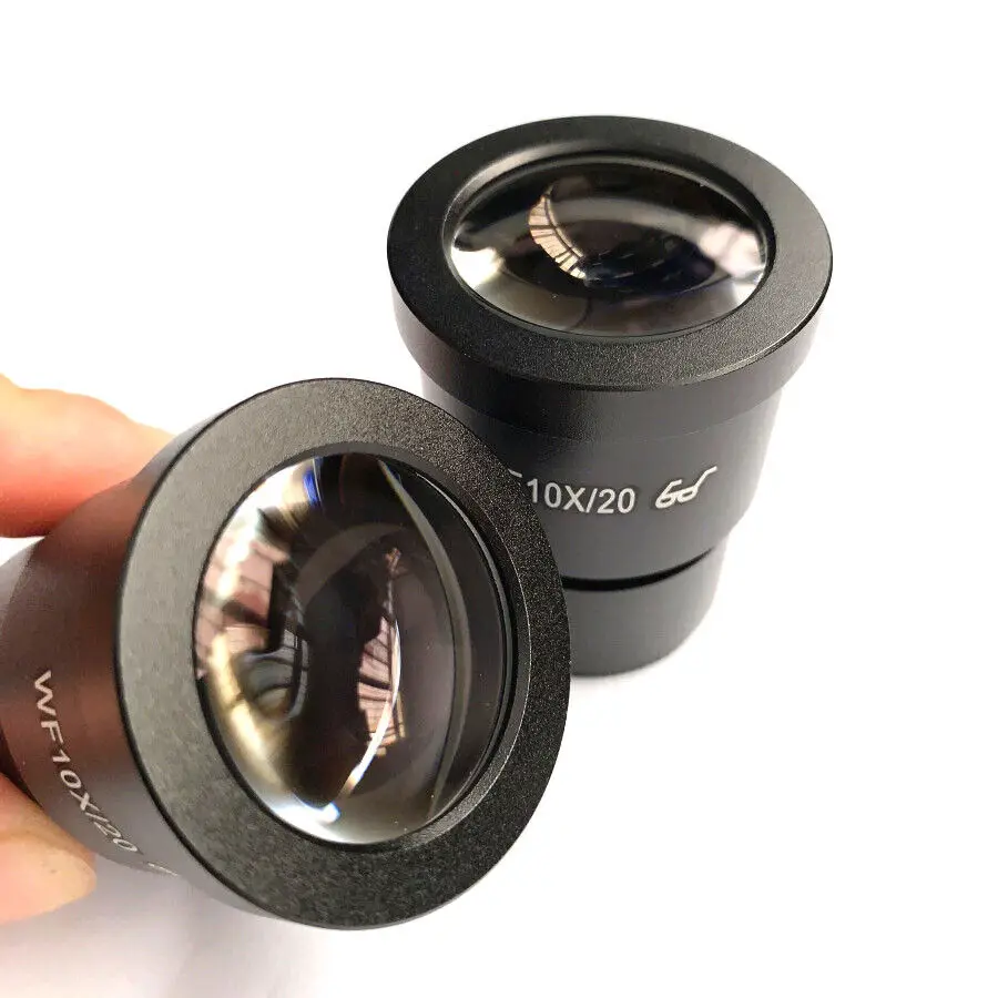 

2 PCS Wide Field Eyepiece WF10X 20mm Microscope Wide Angle Eyepiece 30mm Mounting Interface Eyepiece for Stereo Microscope