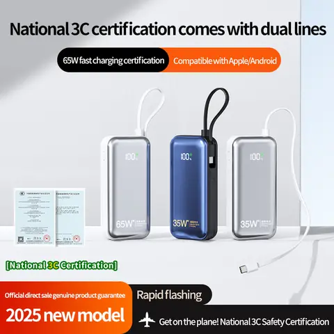 Nuovo 65W 20000mAh Per Il Computer Portatile Accumulatori E Caricabatterie Di Riserva Portatile 10000mAh USB C Cavo di Ricarica Veloce Mobile Batteria Esterna Per iPhone Samsung