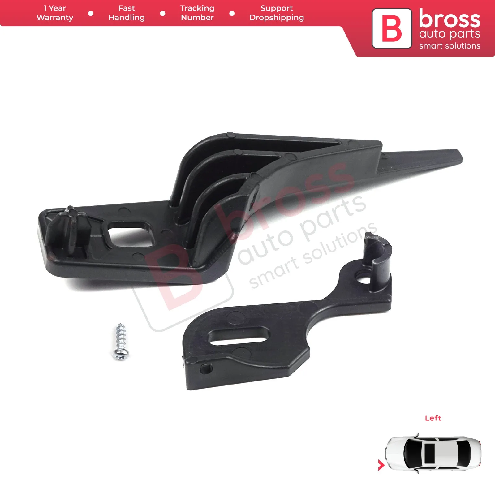 BHL43 Headlight Holder Mount Repair Bracket Tab Set Left Side for Ford Fiesta MK6 CB1 CCN B299 B409 2008-2013 8A6113W030