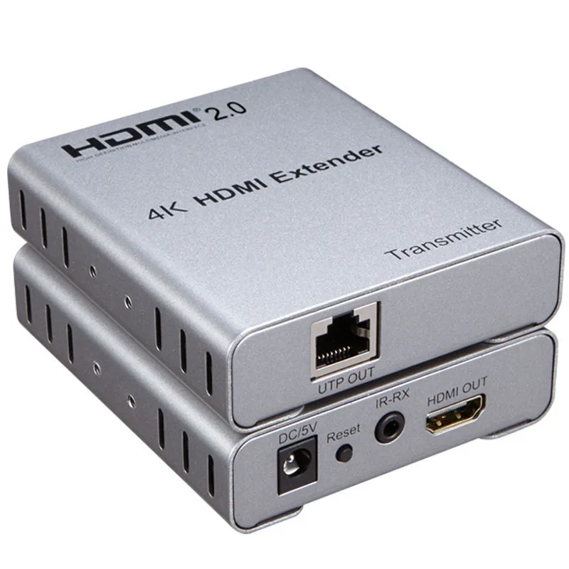 4K 60Hz HDMI 2.0 HDMI Extender 50M 1080P 60M 80M Via Cat 6 6A CAT6 RJ45 Ethernet Cable Transmitter Receiver for DVD PC To TV