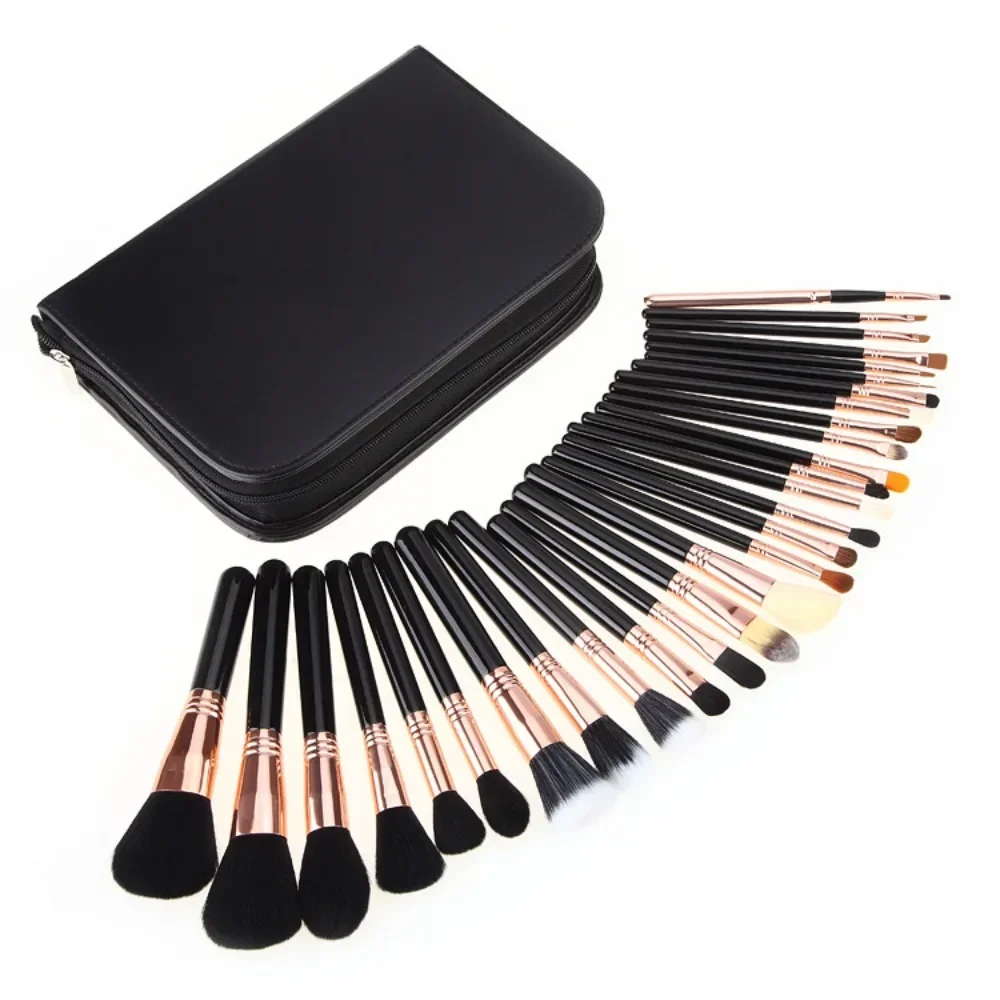 Professional Makeup brushes set 29pcs Natural hair Foundation Powder Contour Eyeshadow make up brushes with PU Leather