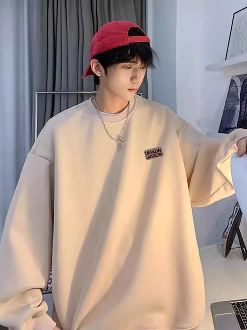 

Teenage Boys Spring Autumn Oversize Hoodl Sweatirt Heavyweight Jaet Couple Matching Casual Loose Fit Printed Sweatirt