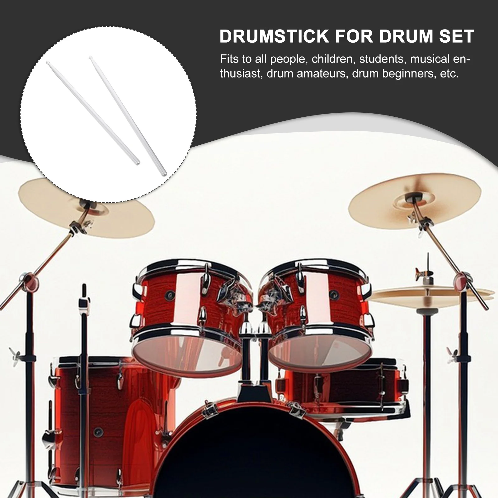 

1 Pair Aluminum Alloy Drumsticks 5A Metal Drum Stick Percussion Instrument Accessory For Drum Set Practice Beginners Band