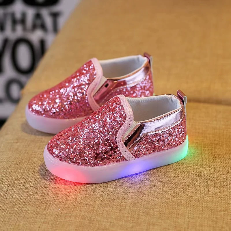 KIDS Led Sports Shoes Baby Toddler Light Up Shoes 1-6 Years  Girls Luminous Sneakers Children Glowing Running Shoes