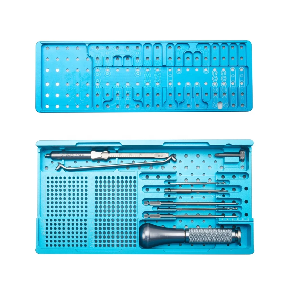 Locking Phalanges Metacarpal Bone Plate Nail Box for Trauma Instrument Tool