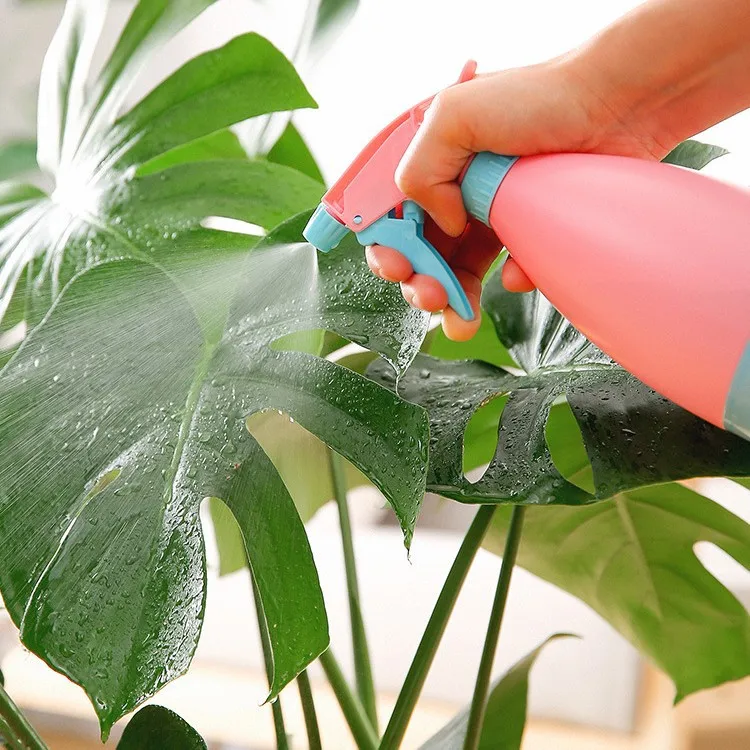Botella pulverizadora desinfectante de alcohol, pequeña botella pulverizadora para regar flores, regadera de plástico para el hogar, botella pulverizadora para regar