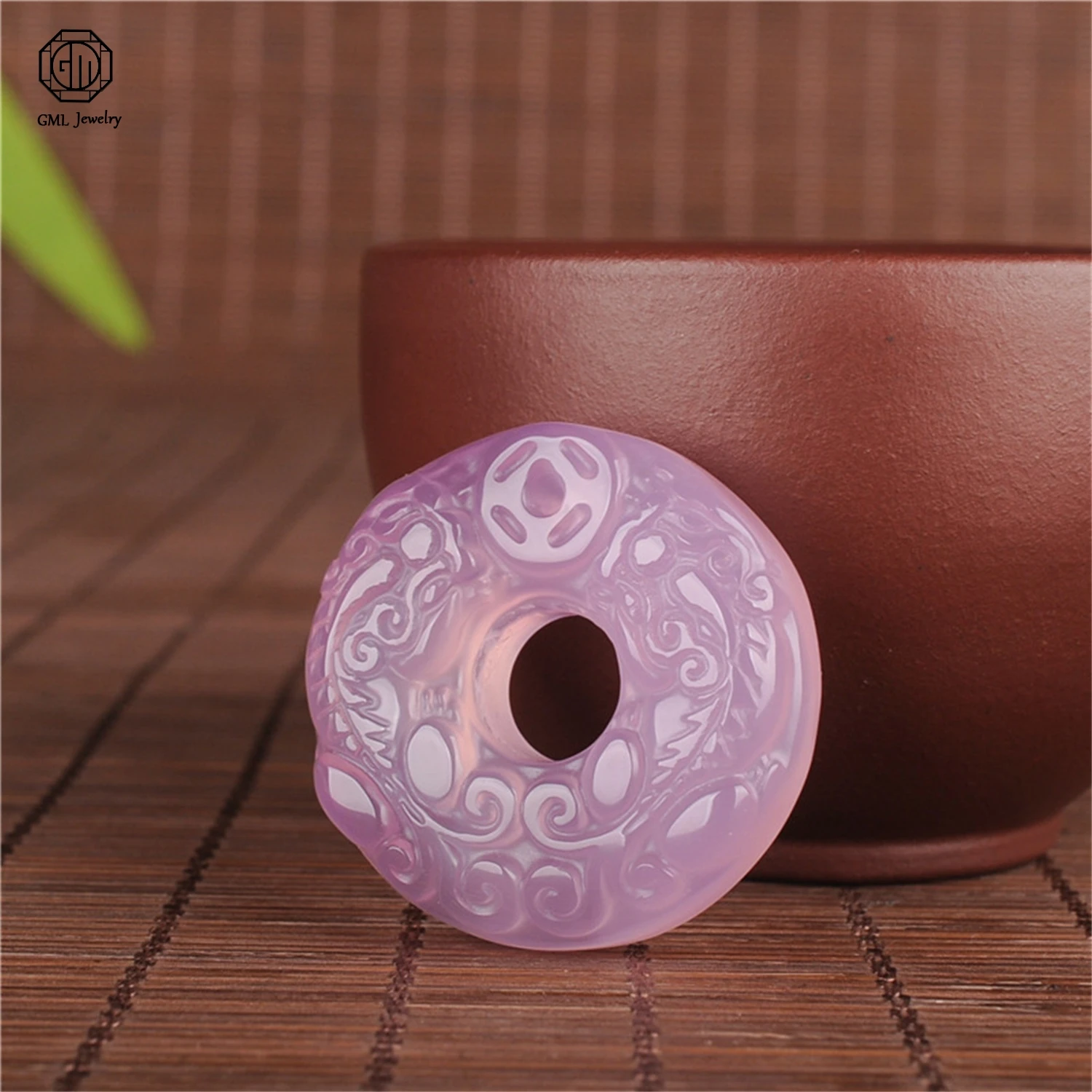 Natural Ice Chalcedony Pixiu Safety Buckle Pendant Hand Carved Jadeite Jewelry Lucky Charm Wealth Protection Amulet Gift for