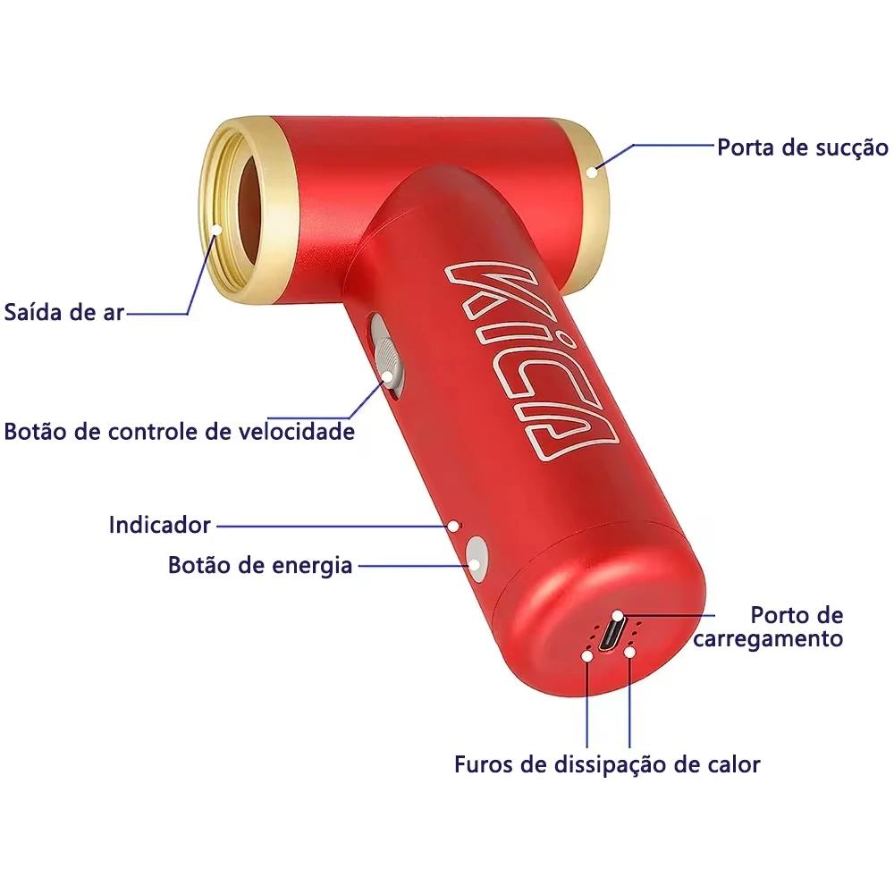 KICA JetFan 2 منظف كمبيوتر لاسلكي محمول ، مروحة نفاثة 2 ، لوحة مفاتيح RPM