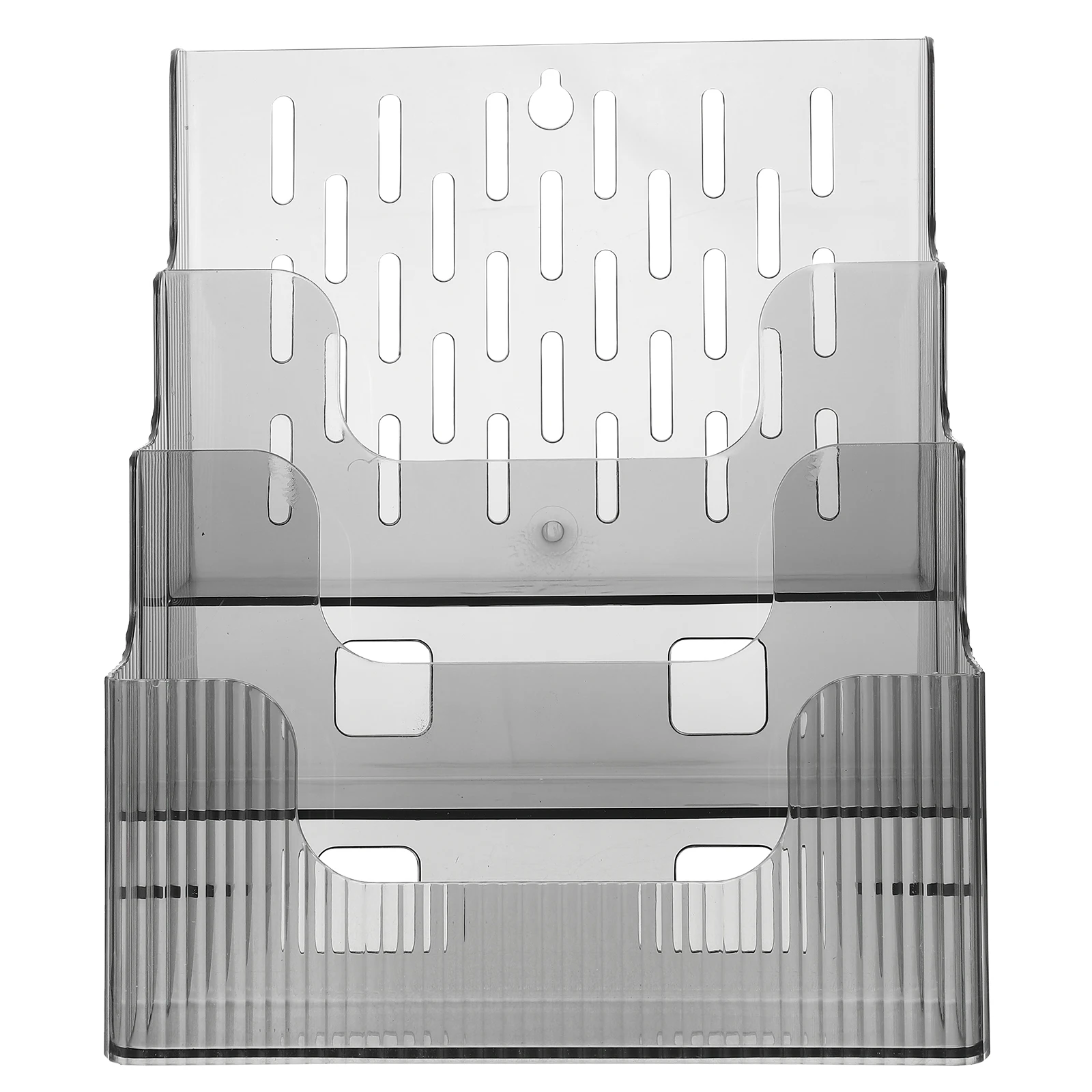 Clear Acrylic Desktop File Organizer Multi-Tier Sloping Design Office Table Brochure Holder Document Stand File Folder Storage