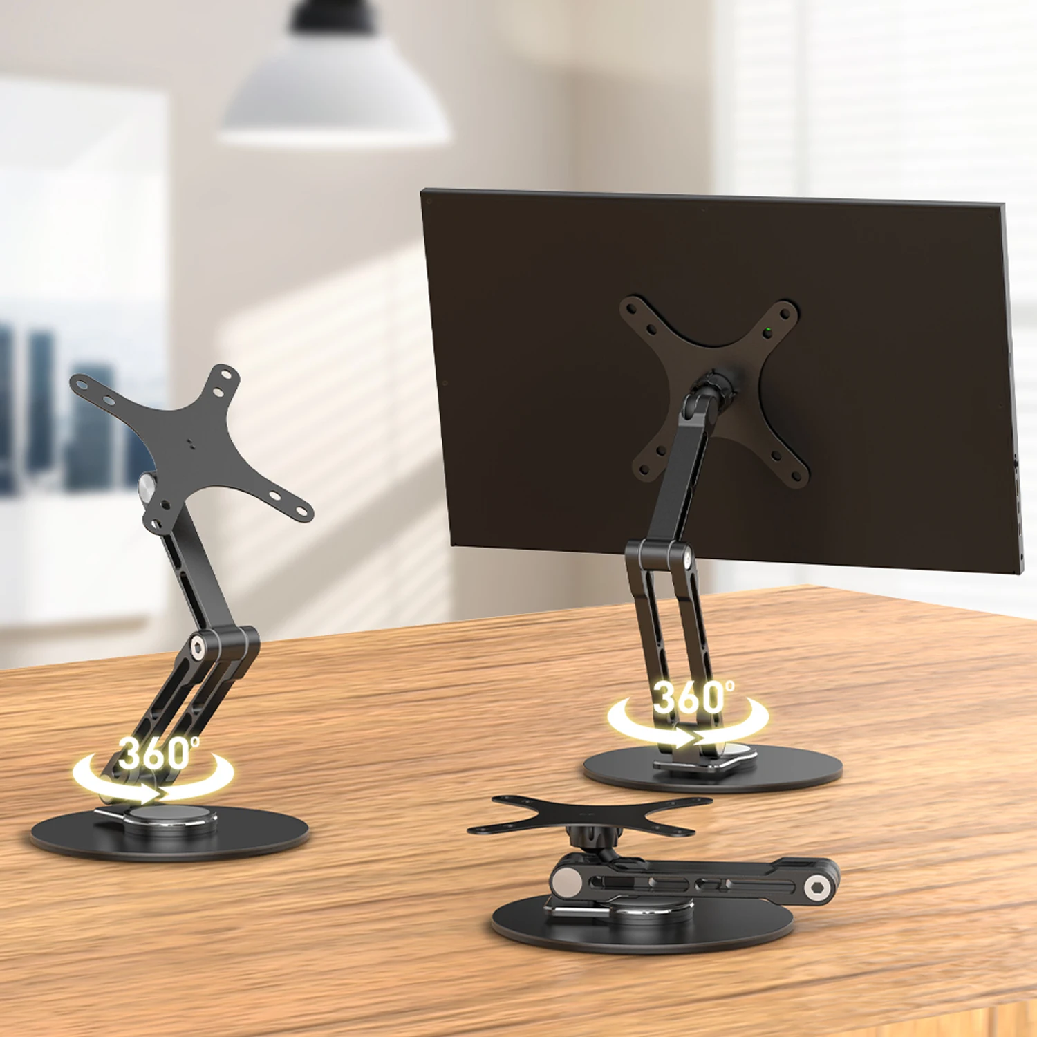 Eviciv suporte de monitor portátil vesa montagem ângulo ajustável altura monitores suporte para 13-18.5 "pc exibe acessórios de tela
