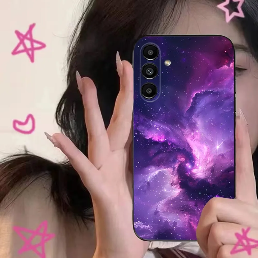 Etui na telefon Space For Galaxy Universe do Samsung S24,S21,S22,S23,S30,Ultra,S20,Plus,Fe,Lite,Note,10,9,5G Black Soft Cover — zdjęcie 3