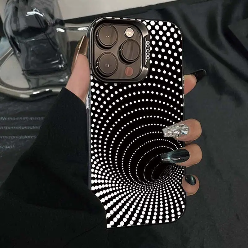 

Design of the white dot in the abyss case for iPhone 16 15 14 13 12 11 Pro/ Max/Plus shock-proof rear cover anti-fingerprint