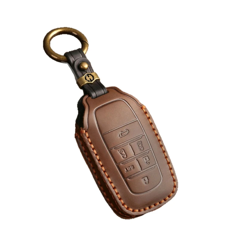 

Premium Genuine Leather Key Case for Toyota Corolla/Avalon/Camry/Levin/IZOA/C-HR/RAV4 - Handcrafted Cowhide Protective Pouch