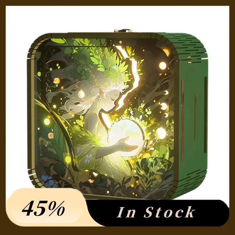 

A60Z Top Hand Touch Cartoon DIY Wooden Stereo Atmosphere Lights Graduation Season Gifts Nightlight Gifts