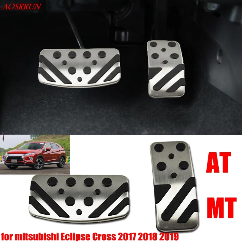 For mitsubishi Eclipse Cross 2017 2018 Don't Need To Punch Car Accessories Stainless Steel Pedal Accelerator Brake Clutch Cover