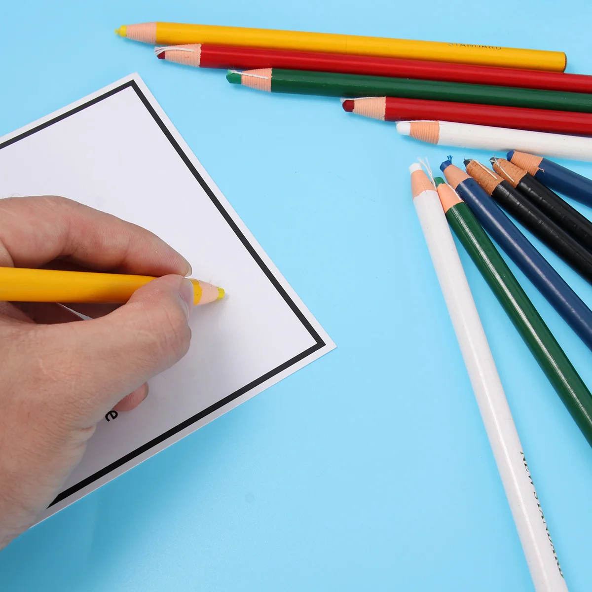 12pcs Peel-Off Multicolor Set For Ceramic Glass Wood Metal Cloth Assorted Colors Include White Black