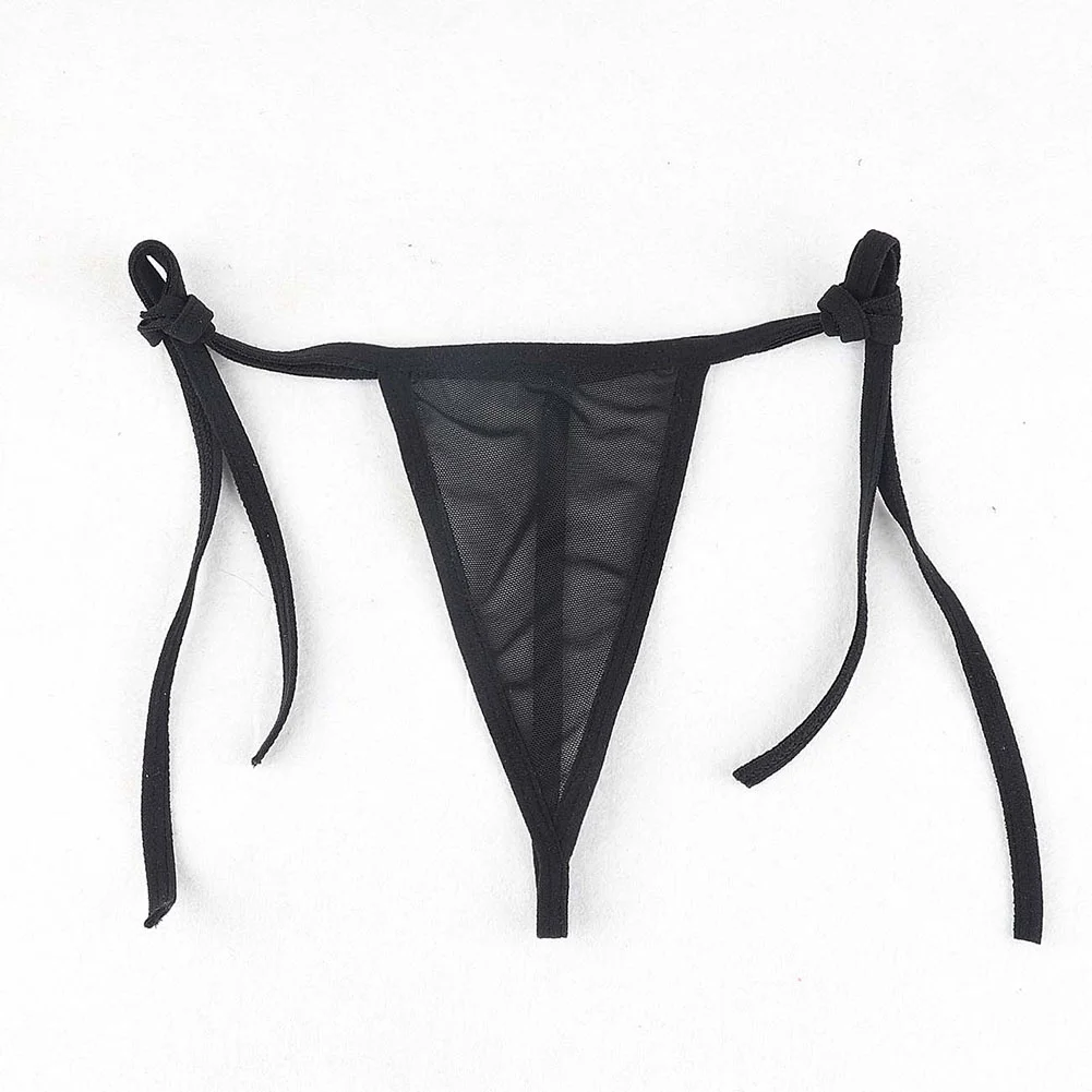 Women's Sexy Lingerie Quick Dry Bikini Swimwear 2 Piece Bra With Tie Side Thong Beachwear Breathable Underwear Low Rise Panties