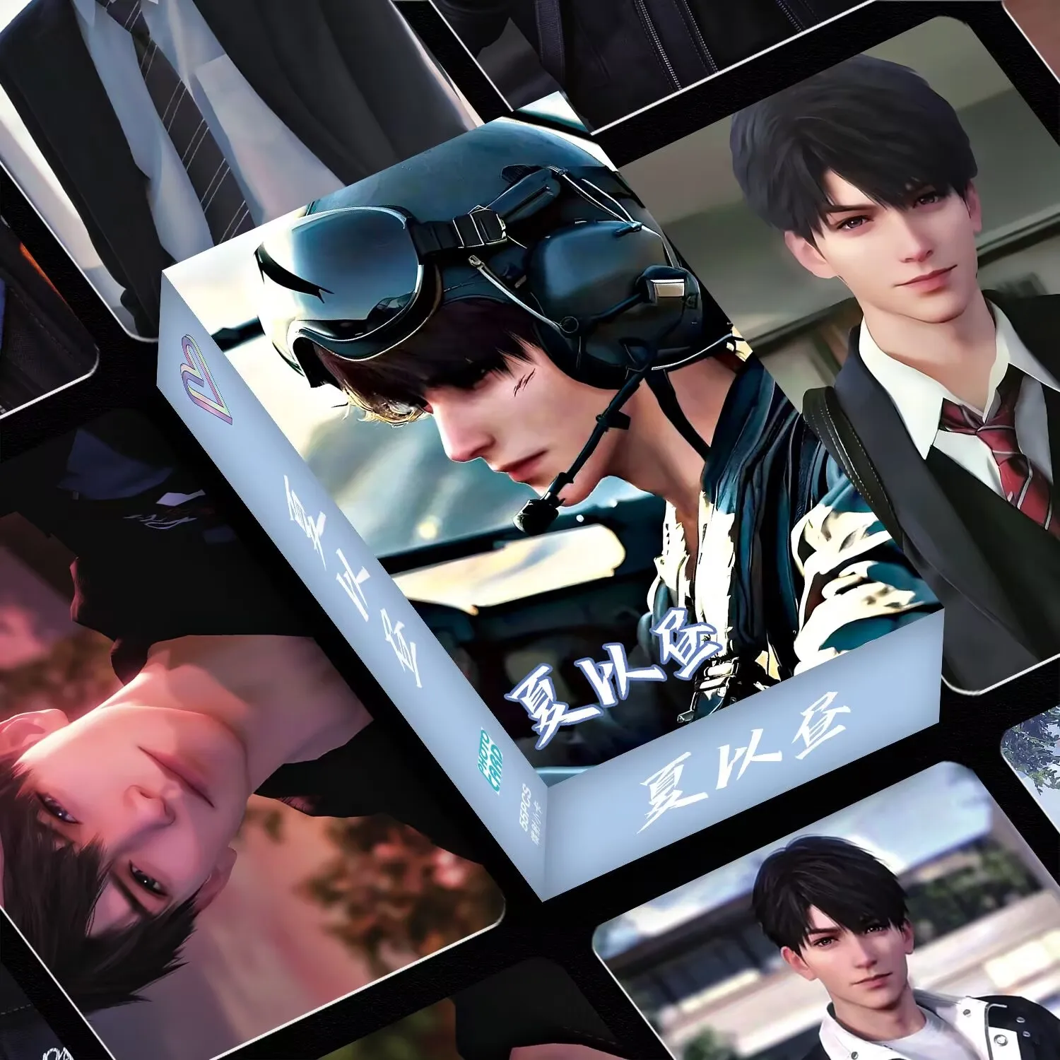 55Pcs/Set  Love And Deepspace Caleb Game Laser Lomo Card Xia Yizhou Characters HD Photocard Fans Collection Gift