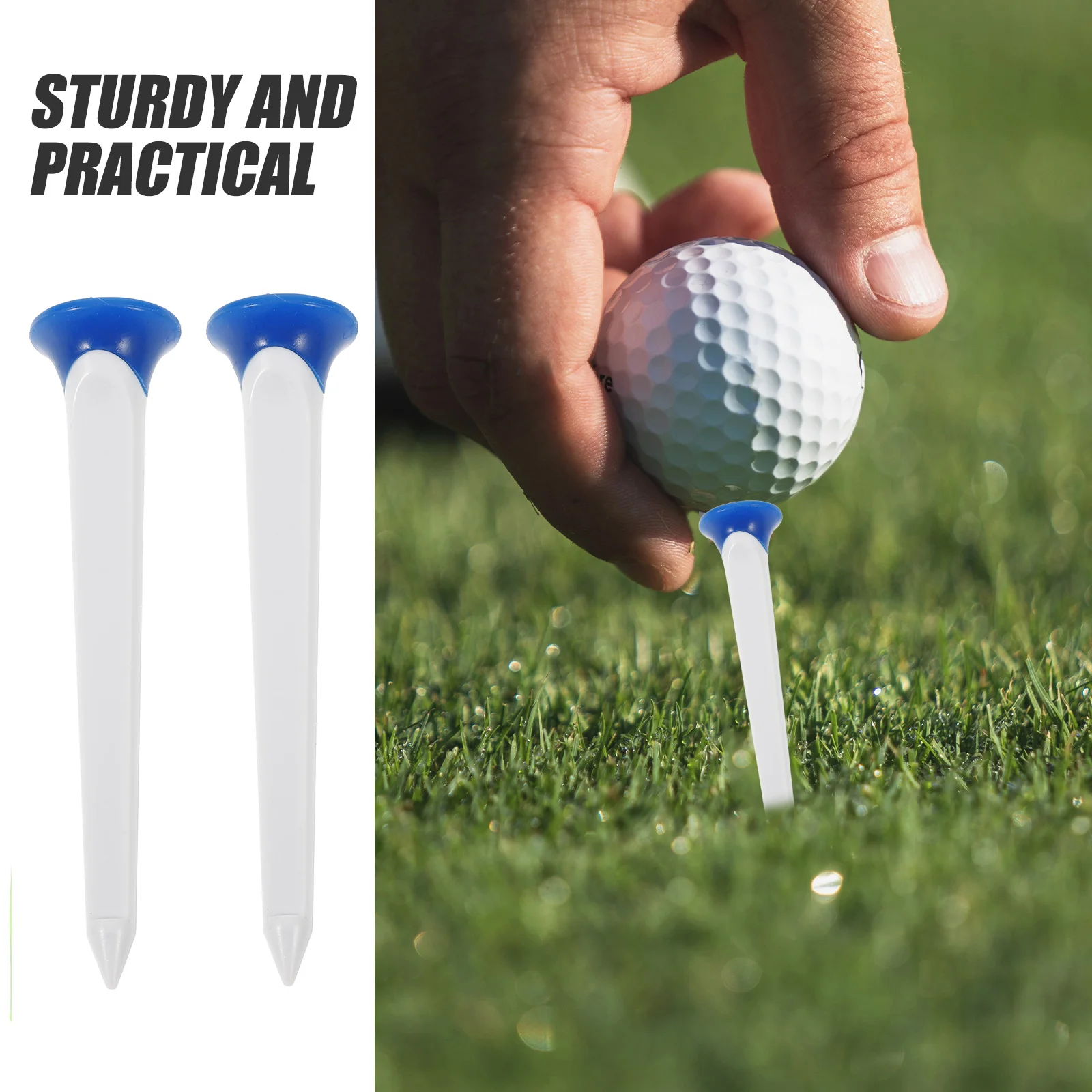 10 قطع من تي شيرتات الجولف Tpe متينة وقوية وحامل كرة ضحل للاستخدام الداخلي والخارجي ملحقات ممارسة استبدال سبايك الجولف #3