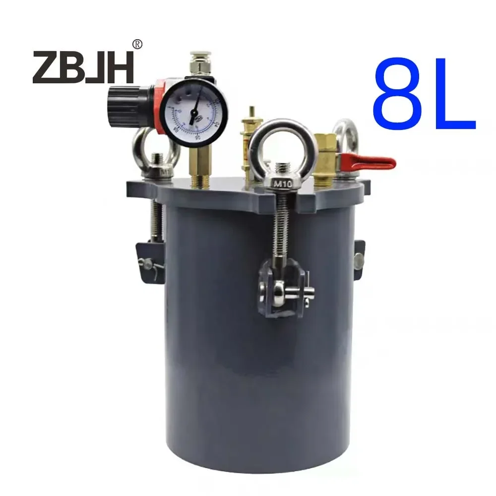 

Нажимной бак для дозирования клея на 8 л, бочка из углеродистой стали