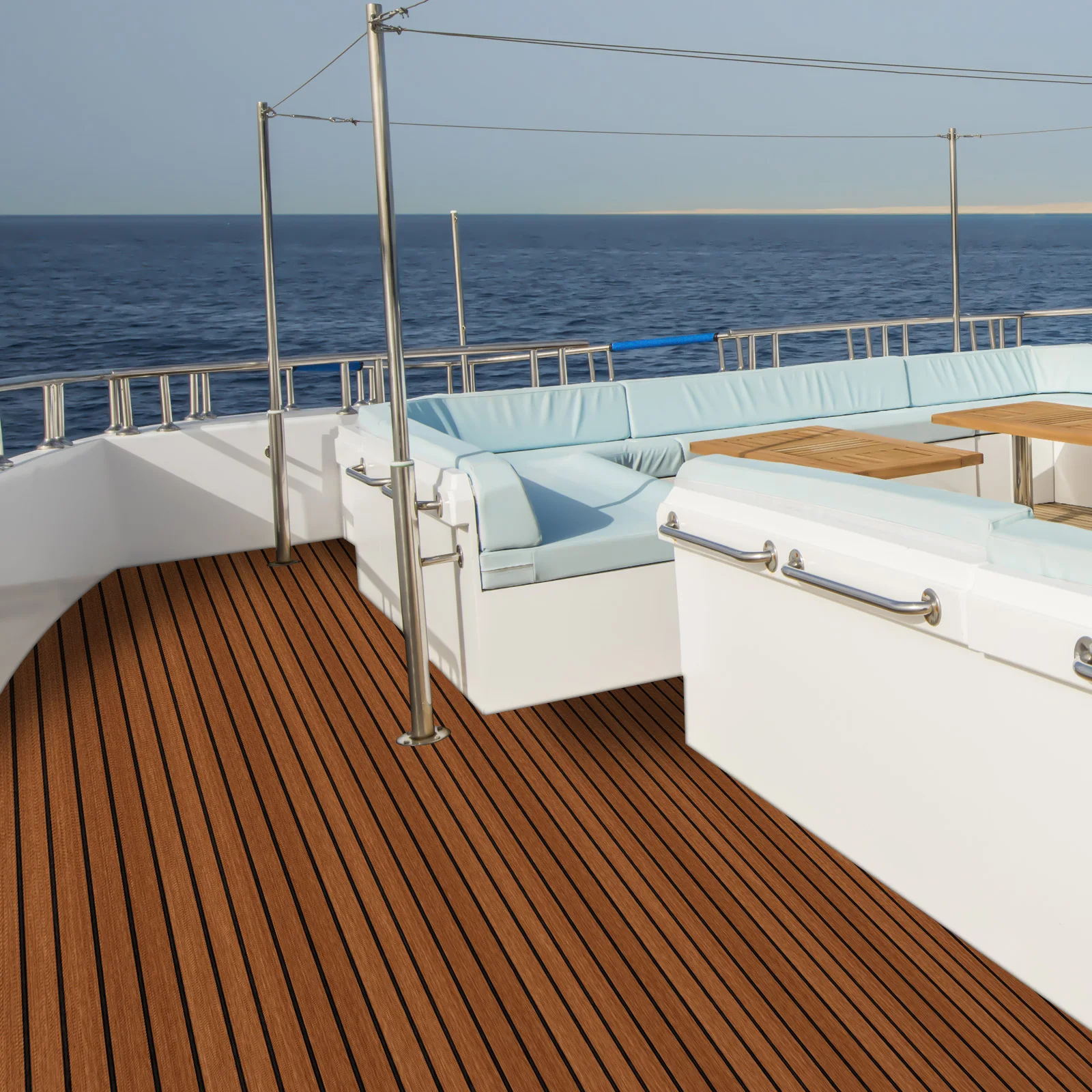 

95" x 24" Boat Flooring EVA Foam Decking Sheet EVA Teak Decking Marine Floor Carpet Sheet Non-Slip Self-Adhesive Yacht Foam Mat