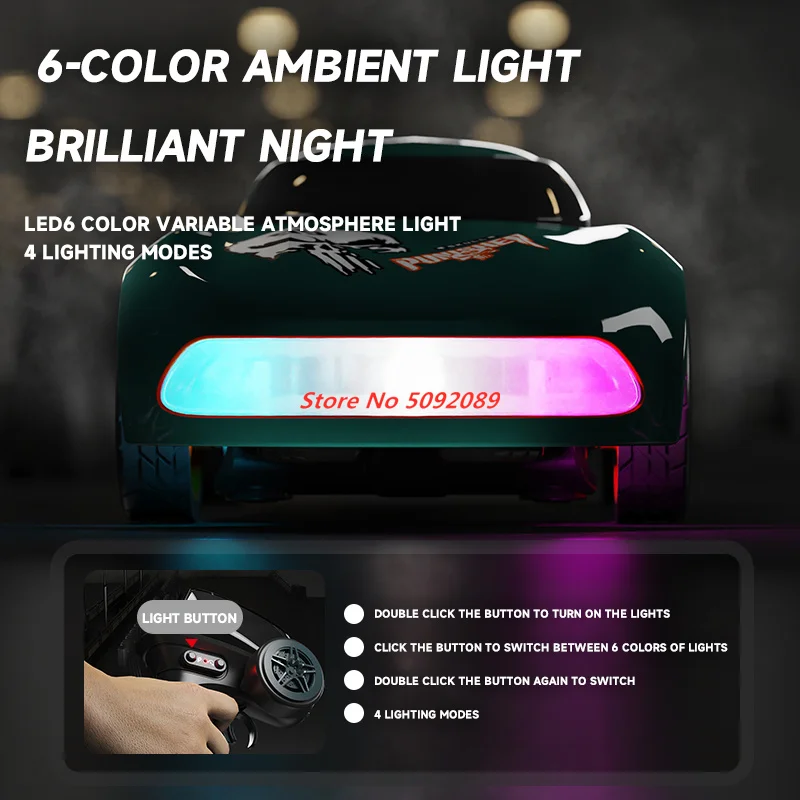 Mini Desktop Remote Control Car 2.4G 4WD High-Speed RC Racing Car Recharge Toy Vehicle Lighting Effects Drift Vehical Gifts
