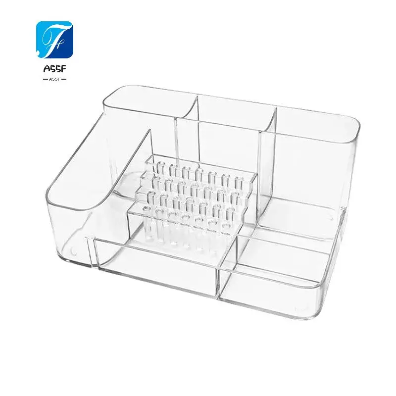 A55F-Nail Drill Holder,28 Holes Transparent Acrylic Nail Drill Bits Holder, Professional Nail Tools Organizer And Storage Box