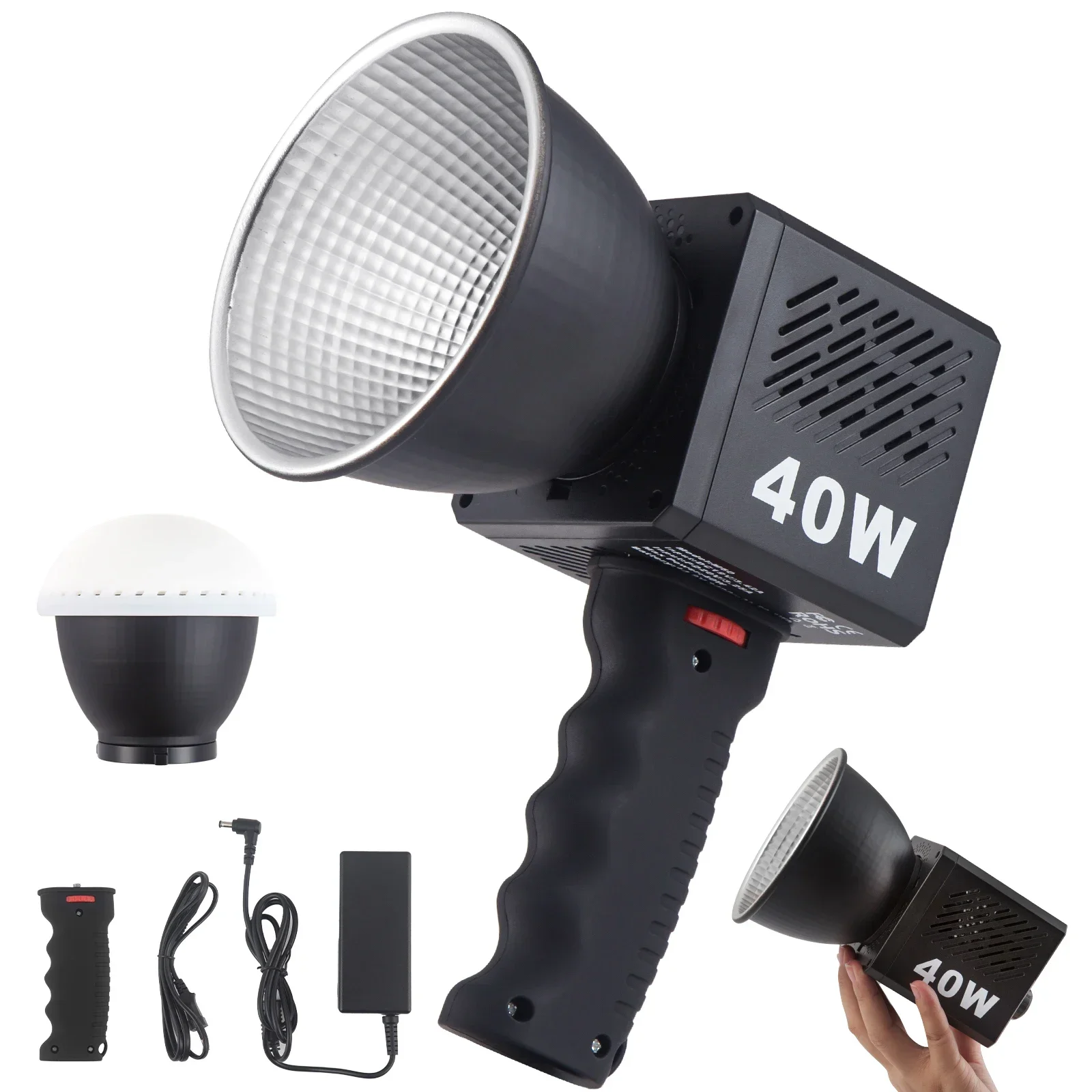 

M60 Handle Photo Studio Light COB Bi-Color CCT 2500-8500K CRI≥95 TLCI≥97 With diffuser LED Video Lights Vlog Shoot Fill Lighting