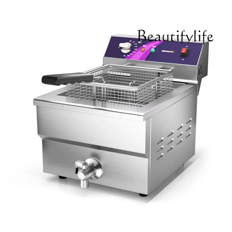 

Electric fryer single-cylinder commercial large-capacity frying machine