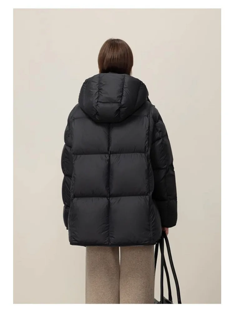 Manteau à Capuche en Coton pour Femme, Parka à Fermeture Éclair, Patchwork Chaud, Décontracté, Rembourré, Poches, Sweat Chic, Nouvelle Collection Automne Hiver