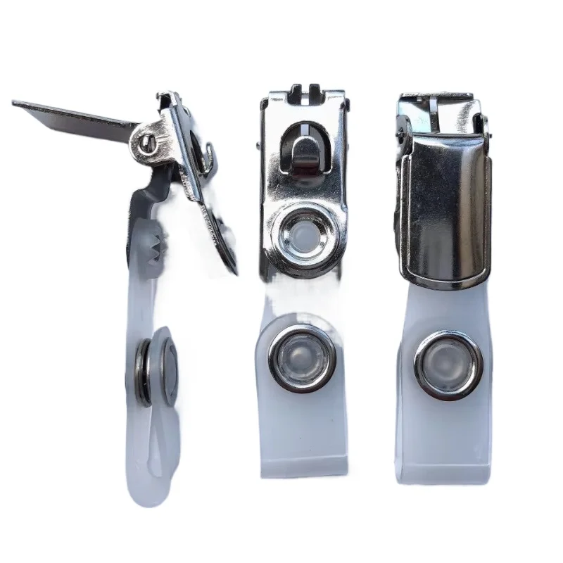 10Pcs/Lot ID Pass Card Clips Chest Pocket Tag Hook Working Permit Clip Exhibition Name Tag Clips Office Accessories