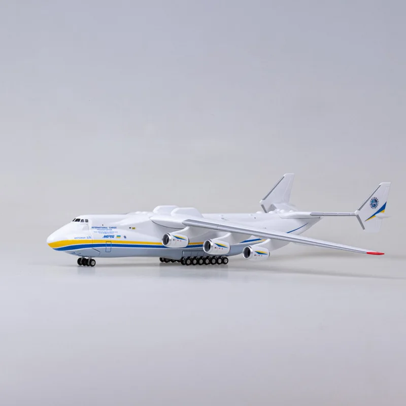 42cm Simulation Ann 225 Transport Model Ukraine AN225 Aircraft Decoration Assembly Gift Gift 1:200 Collection Memorial