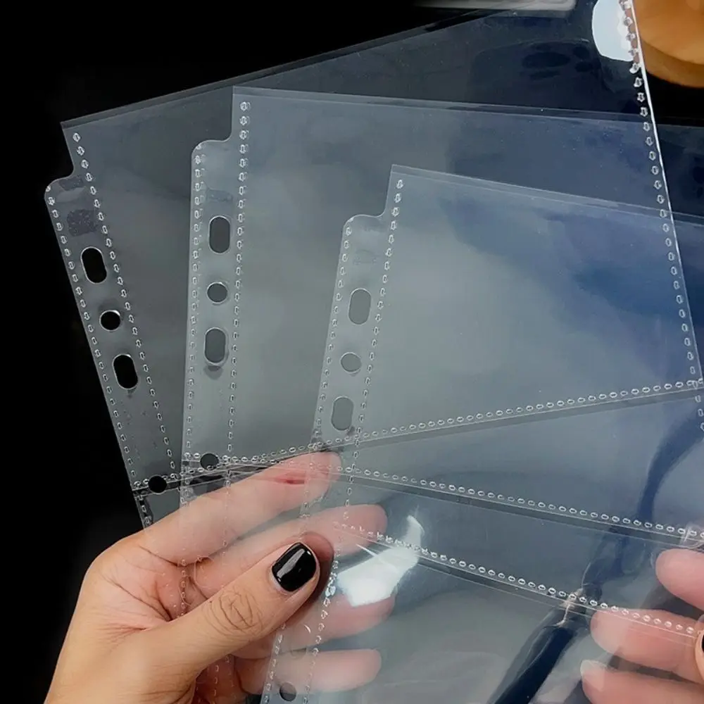 Inner Page Card Binder A5 Photocard Binder Sheets Transparent PP Acid Free Photo Album Refill Pages Multiple Pockets Sleeve