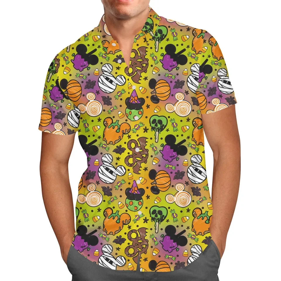 2024 Disney Halloween Monster Candy Halloween Hawaiian Men's Shirt