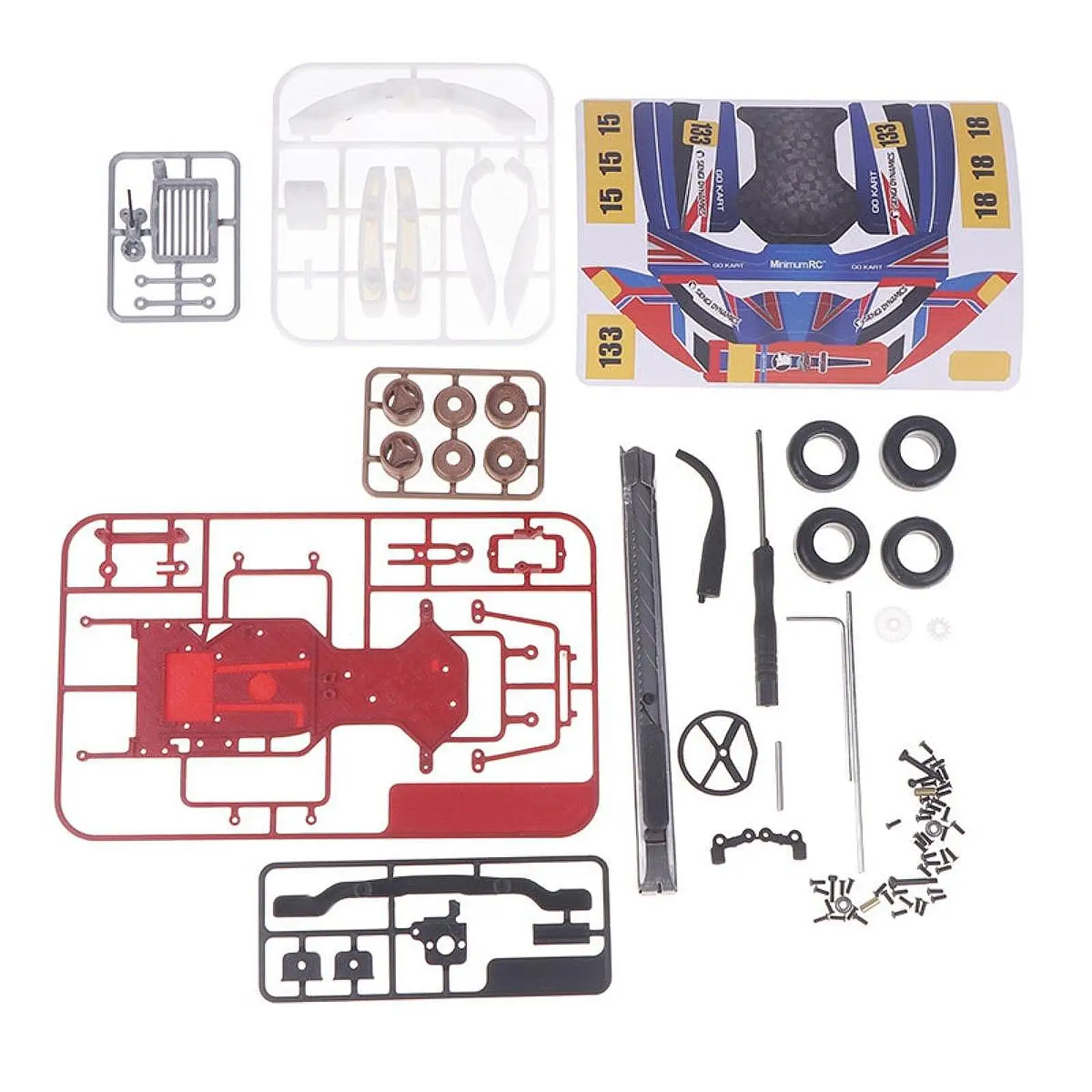 1/32 Scale Mini รีโมทคอนโทรล Kart Model Kit รถ RC สําหรับเด็กผู้ใหญ่