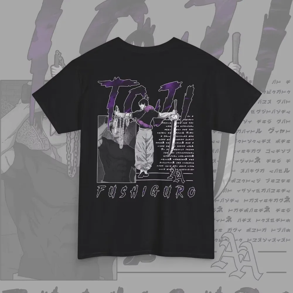 قميص Toji Fushiguro الجديد للرجال قميص Jujutsu Kaisen قميص أنيمي قميص العشاء قميص جرافيك بأكمام قصيرة للجنسين للرجال والنساء للصيف #2