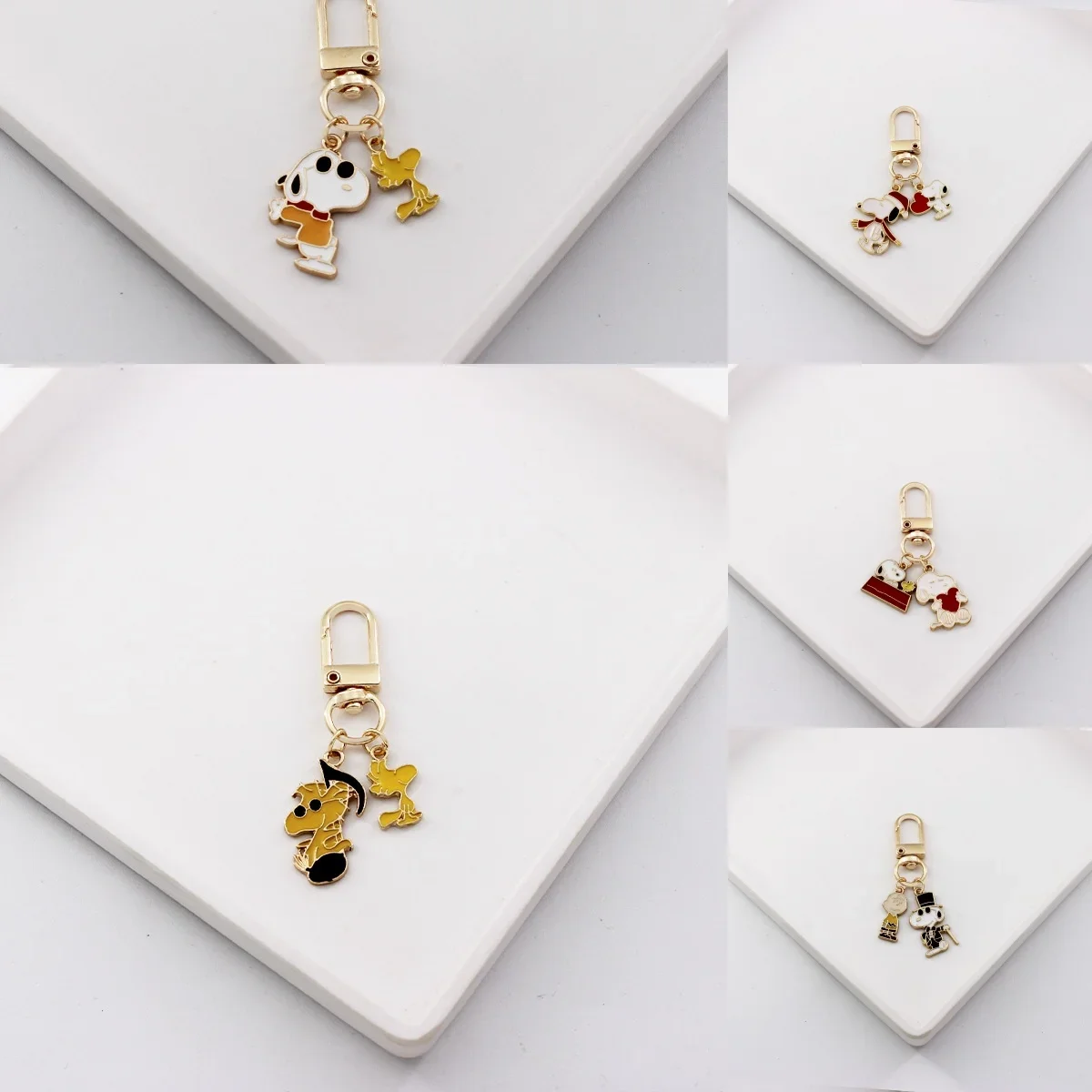 

Kawaii Cute Snoopy Anime Peripheral Cartoon Originality Key Chain Pendant Couple Backpack Decoration Girl Accessory Holiday Gift