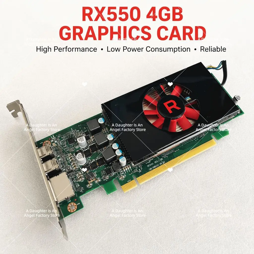 for Dell RX550 RX640 4G small chassis, half-height graphics card RX 550 4GB GDDR5 Graphics Card low profile high profile