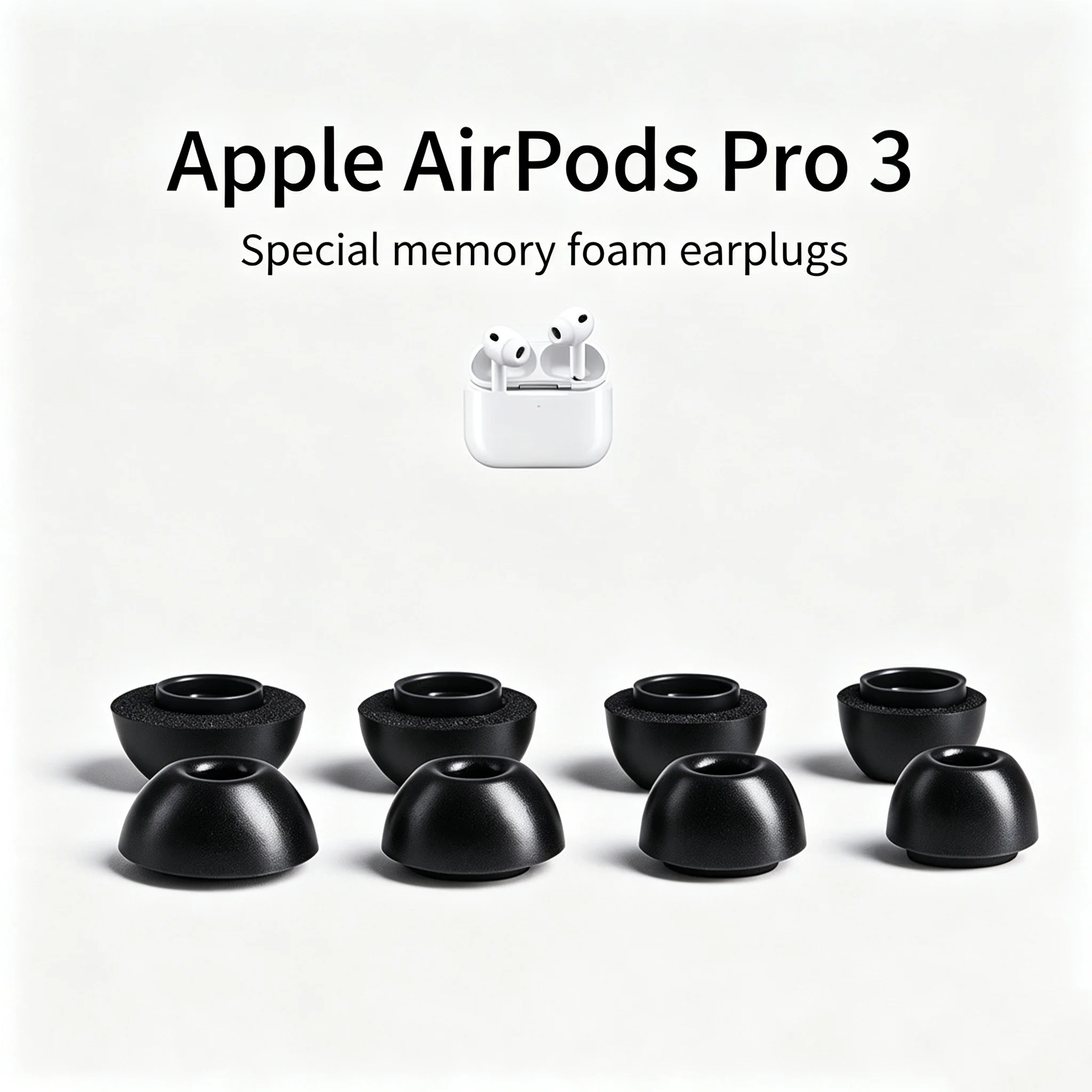 Embouts en mousse à mémoire de forme pour AirPods Pro 3, embouts anti-dérapants, coussinets d'oreille en éponge douce, remplacement des embouts d'écouteurs XS/S/M/L pour AirPods Pro3