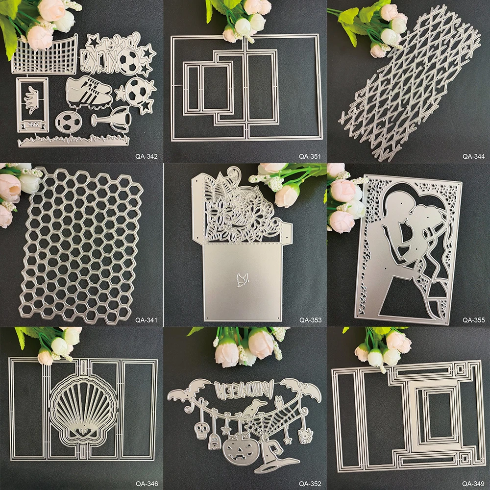 Granicy | Powłoki | Bukiet stal węglowa Metal do cięcia umiera dla DIY Scrapbooking dekoracyjne Craft Die Cut tłoczenie do robienia kartek wzornik