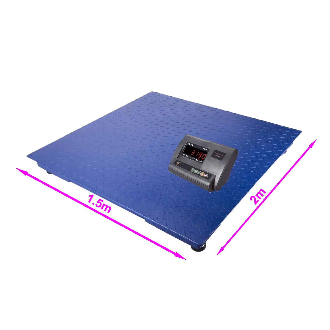 Weighing scale 1.2*2m 1000kg 5mm Plate Industrial Digital Platform 3 Ton Pig Scale Weight For Cattle Floor Weighing Scale